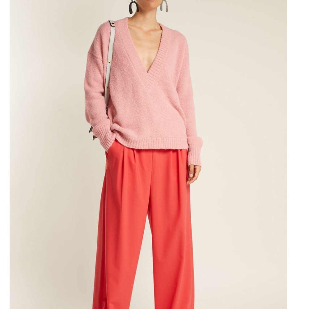 💍SOLD💍 Tibi Oversize V Neck Alpaca Blend Sweater - Picture 6 of 8